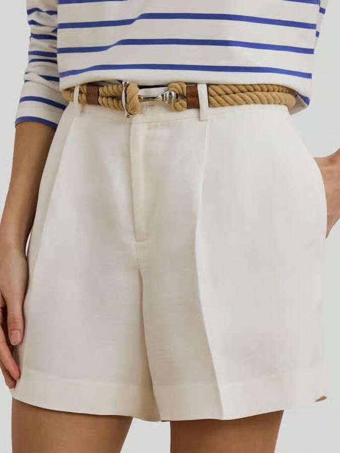 Lauren Ralph Lauren regular fit chinoshorts van mix van linnen en viscose