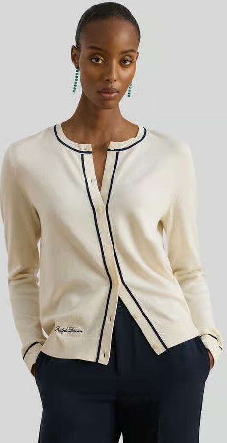 Lauren Ralph Lauren regular fit gebreid jack met contrasterende details - Foto 2