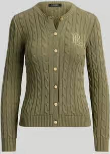 Lauren Ralph Lauren regular fit gebreid jack van puur katoen met gestikt logo