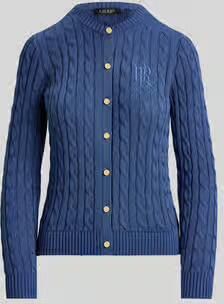 Lauren Ralph Lauren regular fit gebreid jack van puur katoen met gestikt logo