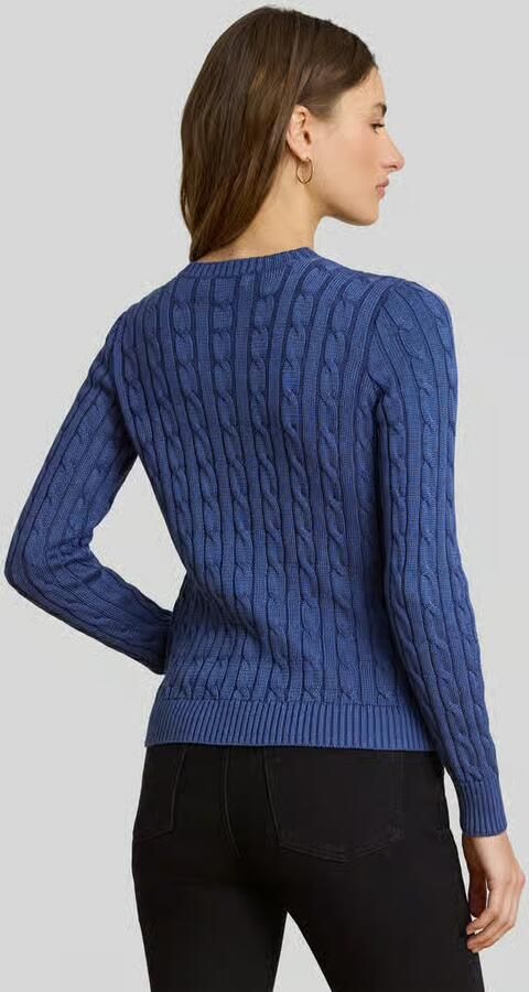 Lauren Ralph Lauren regular fit gebreid jack van puur katoen met gestikt logo - Foto 2