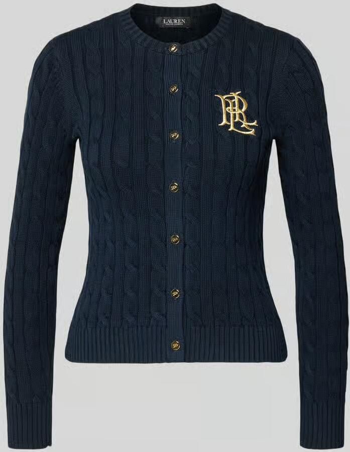 Lauren Ralph Lauren Gebreid jack met kabelpatroon en labelstitching model 'RALHAN'