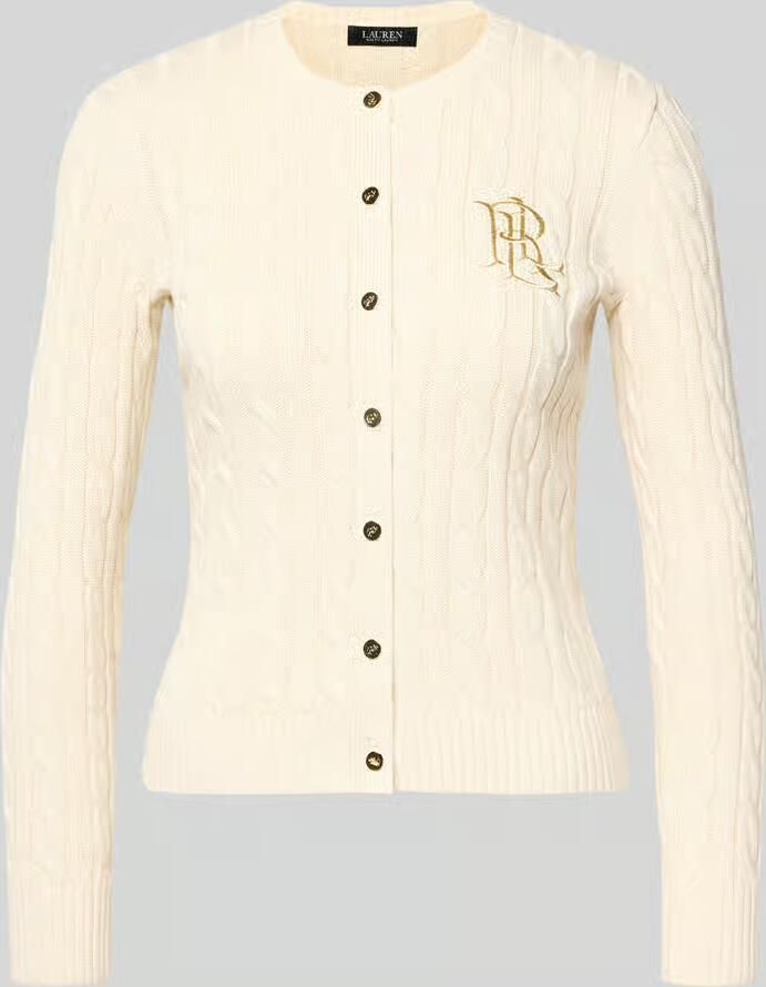 Lauren Ralph Lauren regular fit gebreid jack van puur katoen model 'RALHAN' - Foto 3