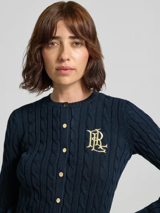Lauren Ralph Lauren Gebreid jack met kabelpatroon en labelstitching model 'RALHAN' - Foto 2