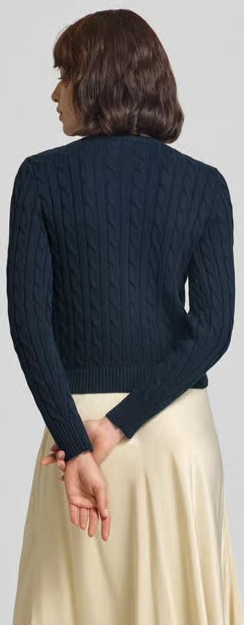 Lauren Ralph Lauren Gebreid jack met kabelpatroon en labelstitching model 'RALHAN'
