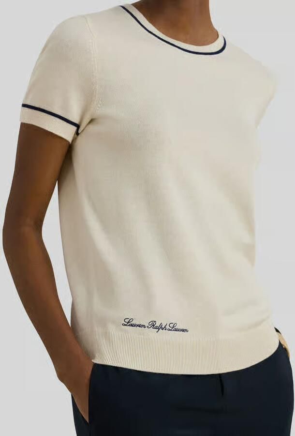 Lauren Ralph Lauren regular fit gebreide pullover met korte mouw