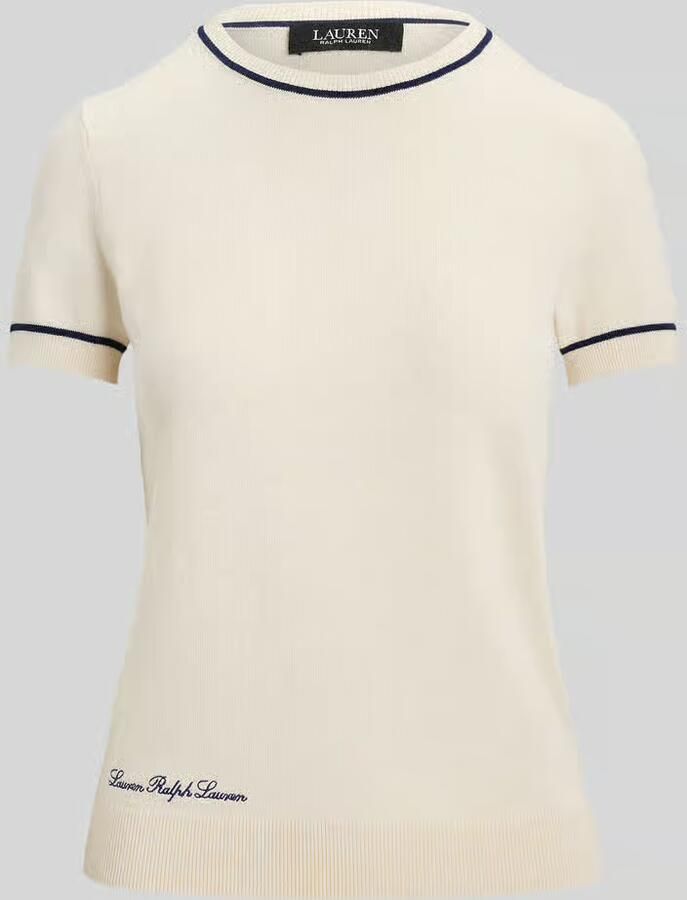 Lauren Ralph Lauren regular fit gebreide pullover met korte mouw - Foto 2