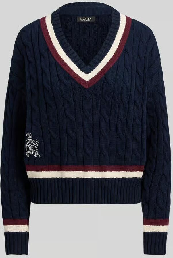 Lauren Ralph Lauren Regular fit gebreide pullover van puur katoen