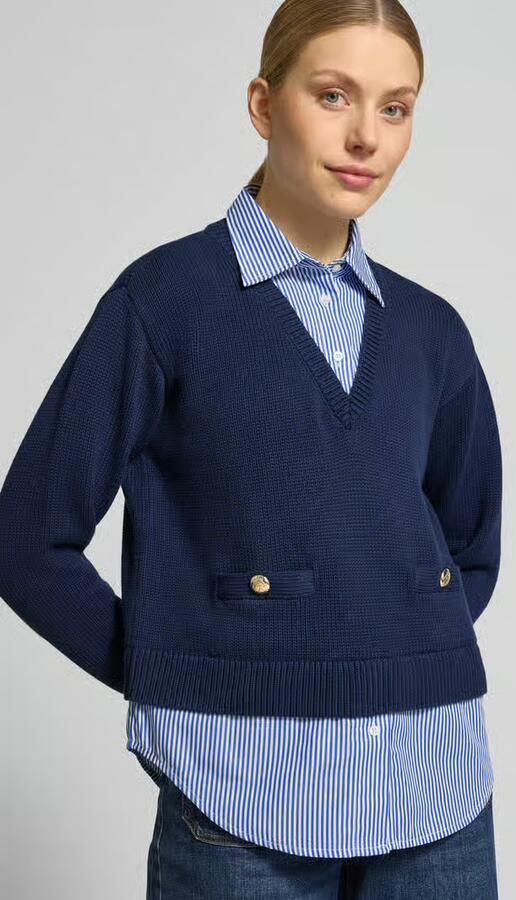 Lauren Ralph Lauren regular fit gebreide pullover van puur katoen