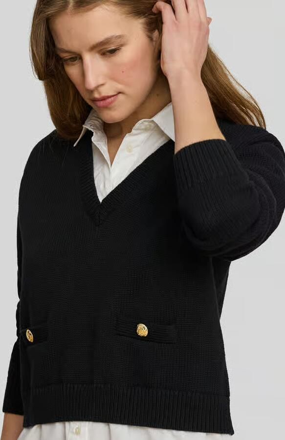 Lauren Ralph Lauren regular fit gebreide pullover van puur katoen