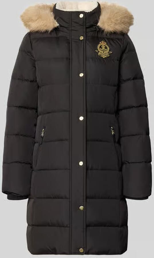 Lauren Ralph Lauren Regular fit gewatteerde mantel met afneembare capuchon
