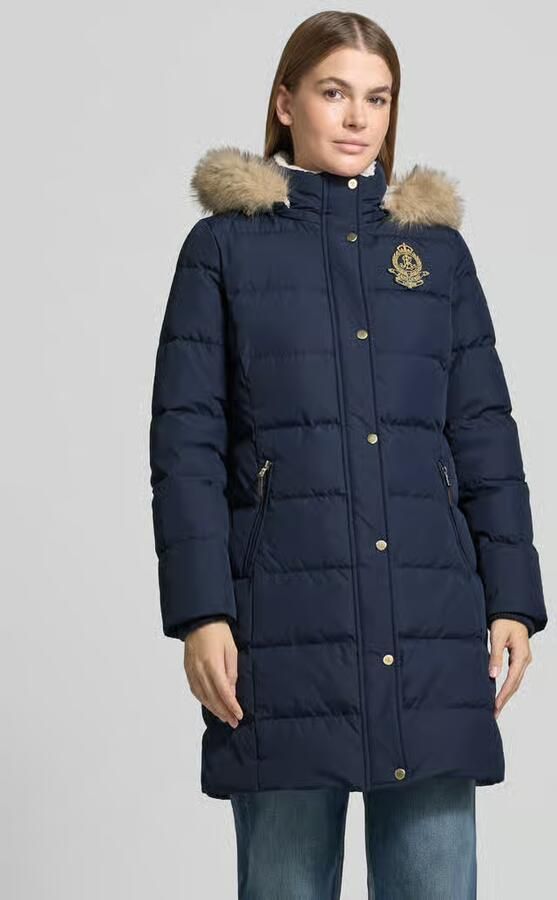 Lauren Ralph Lauren Regular fit gewatteerde mantel met afneembare capuchon - Foto 2