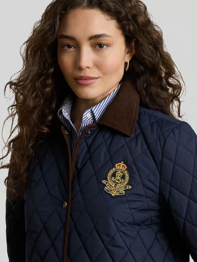 Lauren Ralph Lauren regular fit gewatteerde mantel met gestikt logo