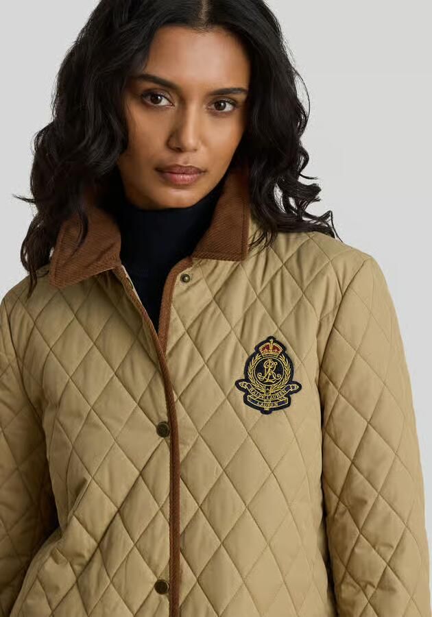 Lauren Ralph Lauren regular fit gewatteerde mantel met gestikt logo