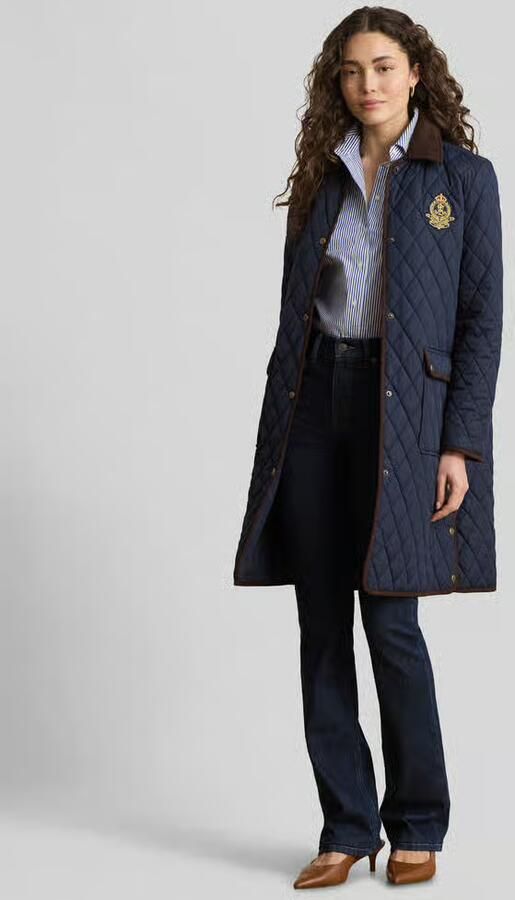 Lauren Ralph Lauren regular fit gewatteerde mantel met gestikt logo - Foto 2
