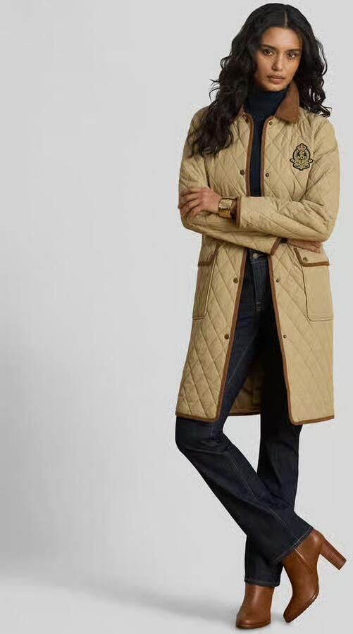 Lauren Ralph Lauren regular fit gewatteerde mantel met gestikt logo - Foto 3