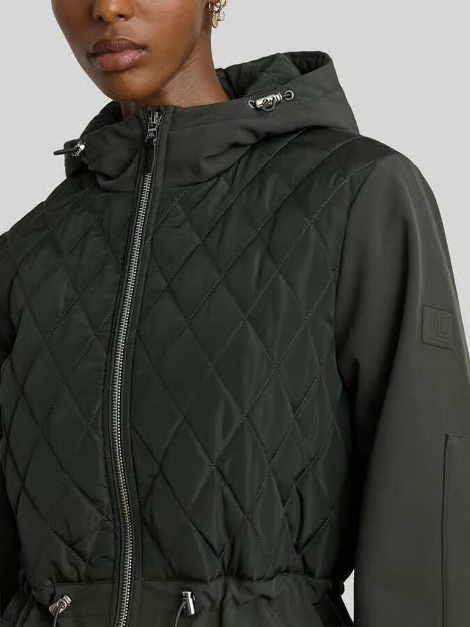 Lauren Ralph Lauren regular fit gewatteerde mantel met tunnelkoord - Foto 2