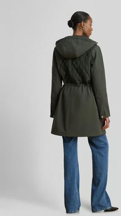 Lauren Ralph Lauren regular fit gewatteerde mantel met tunnelkoord - Foto 2