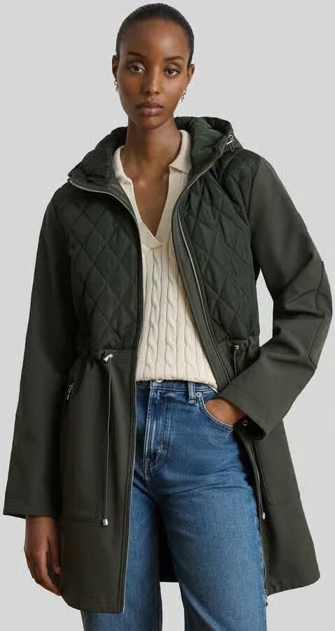 Lauren Ralph Lauren regular fit gewatteerde mantel met tunnelkoord - Foto 3