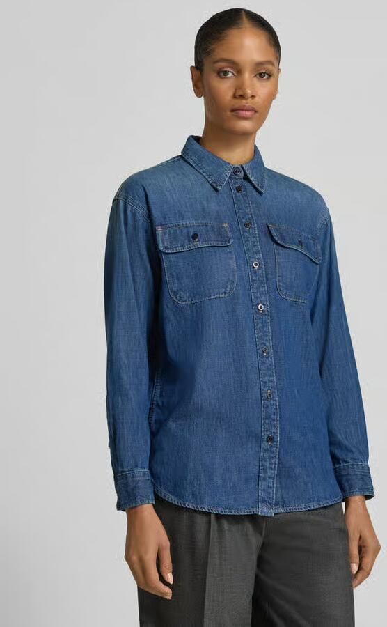Lauren Ralph Lauren Regular fit jeansblouse met borstzakken - Foto 2