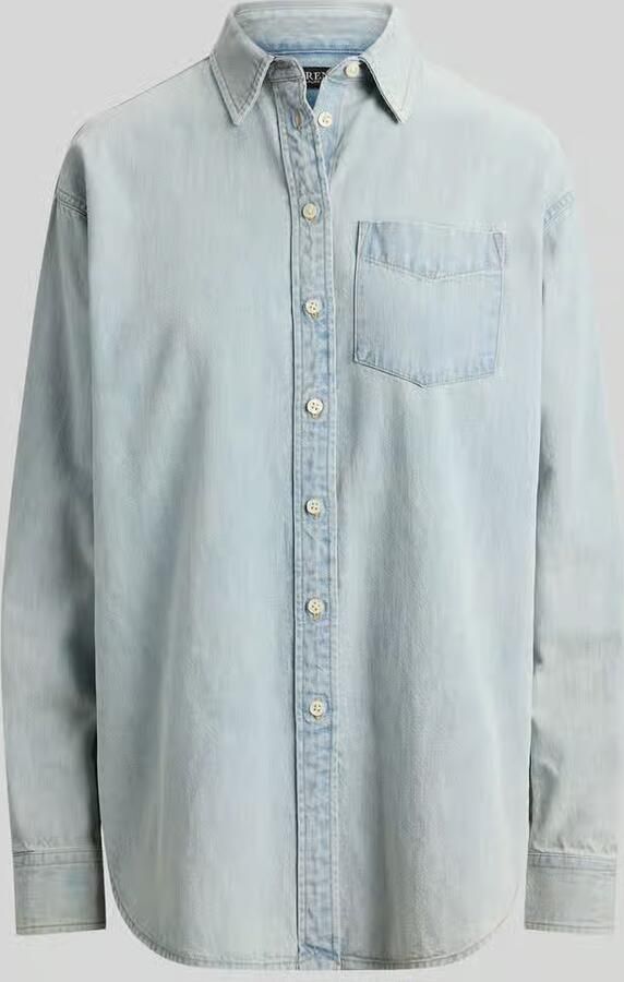 Lauren Ralph Lauren regular fit jeansblouse van puur katoen - Foto 2