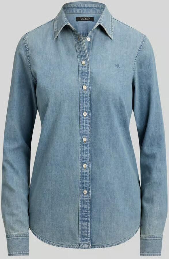 Lauren Ralph Lauren regular fit jeansblouse van puur katoen - Foto 2