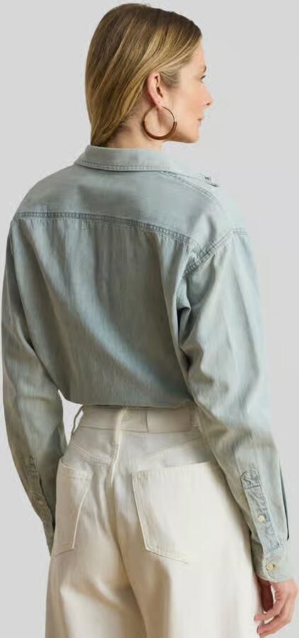 Lauren Ralph Lauren regular fit jeansblouse van puur katoen - Foto 3