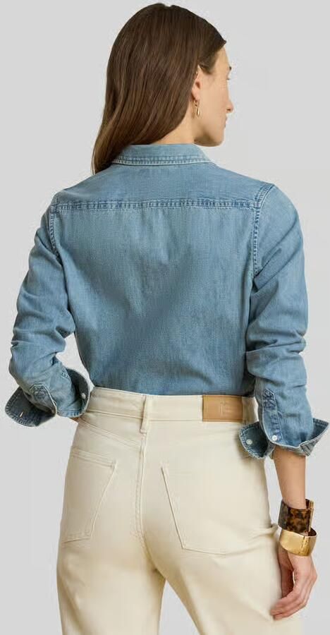 Lauren Ralph Lauren regular fit jeansblouse van puur katoen - Foto 3