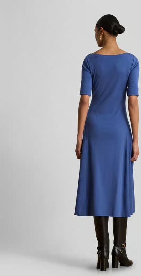 Lauren Ralph Lauren regular fit jersey jurk van katoenmix model 'MUNZIE' - Foto 3