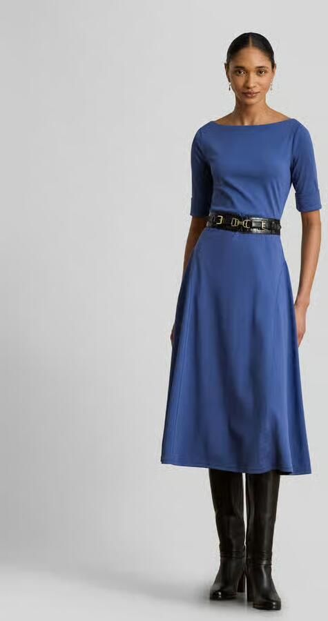 Lauren Ralph Lauren regular fit jersey jurk van katoenmix model 'MUNZIE' - Foto 2