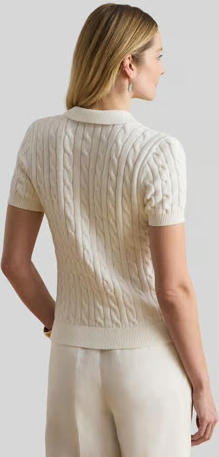 Lauren Ralph Lauren regular fit knitwear poloshirt met labelstitching - Foto 3