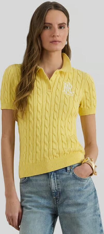 Lauren Ralph Lauren regular fit knitwear poloshirt met labelstitching - Foto 2
