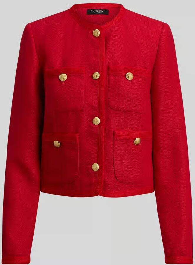 Lauren Ralph Lauren regular fit korte blazer met knoopdetails - Foto 2