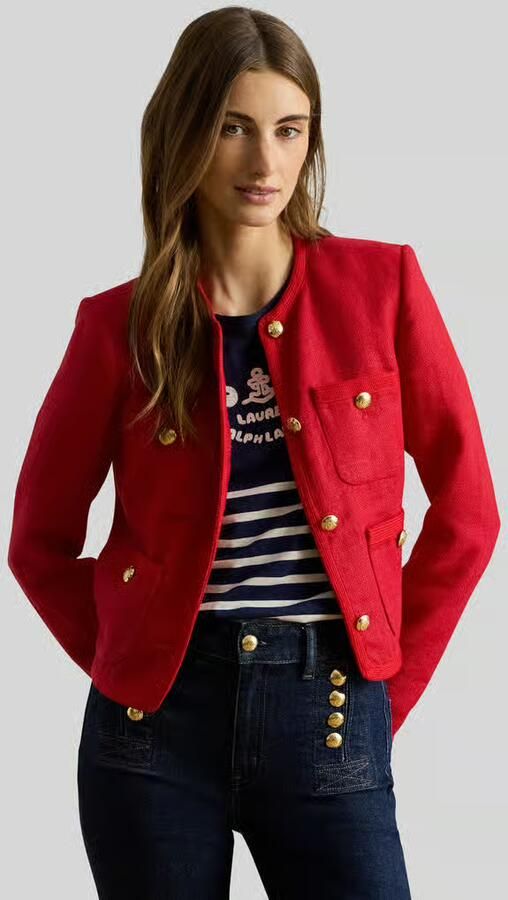 Lauren Ralph Lauren regular fit korte blazer met knoopdetails - Foto 2