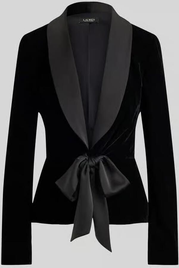 Lauren Ralph Lauren Regular fit korte blazer met sjaalkraag