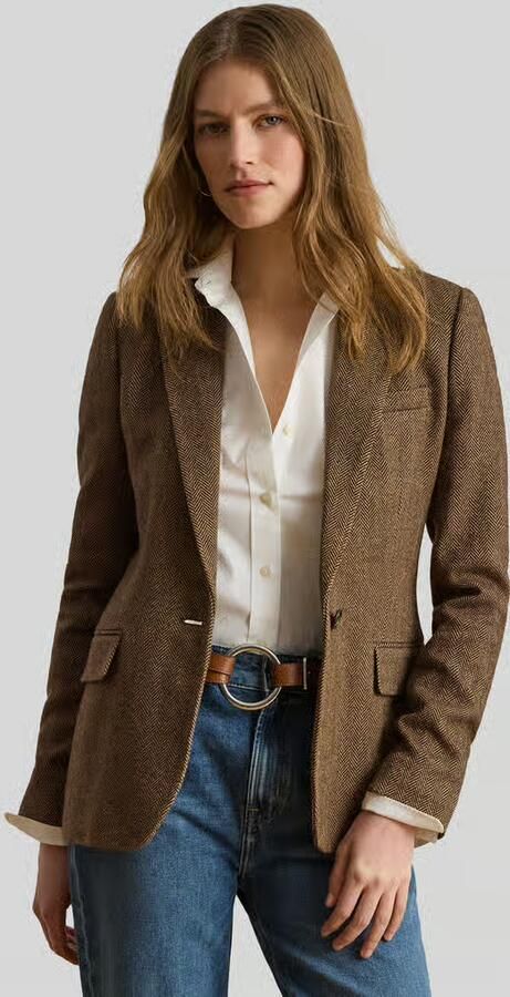 Lauren Ralph Lauren regular fit korte blazer van katoenmix - Foto 2
