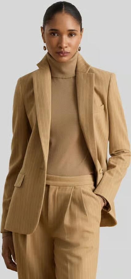 Lauren Ralph Lauren Regular fit korte blazer van wolmix met borstzak - Foto 2