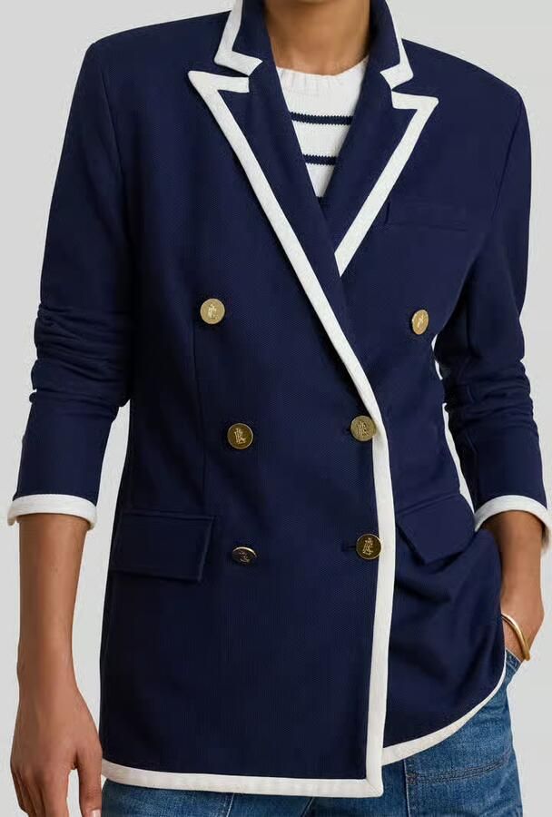 Lauren Ralph Lauren Regular fit lange blazer van katoenmix - Foto 2