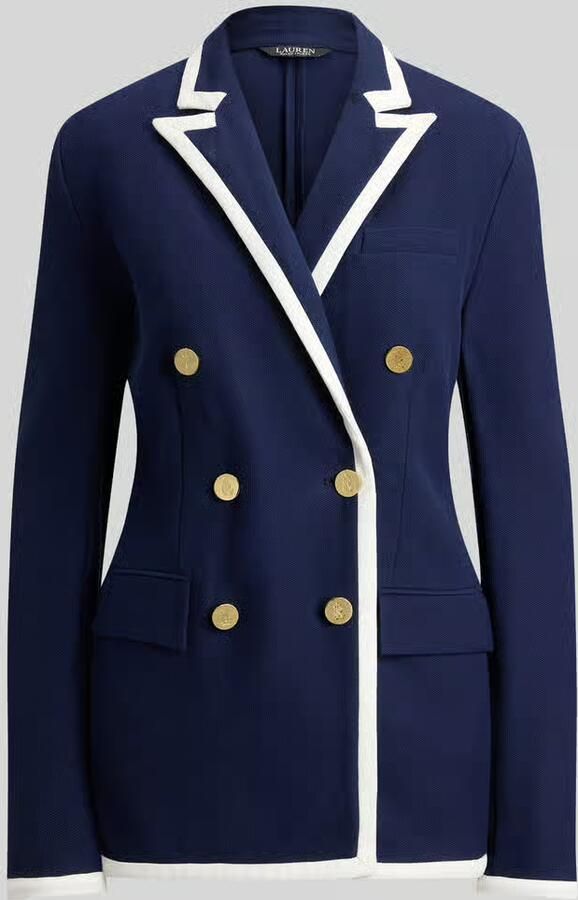 Lauren Ralph Lauren Regular fit lange blazer van katoenmix