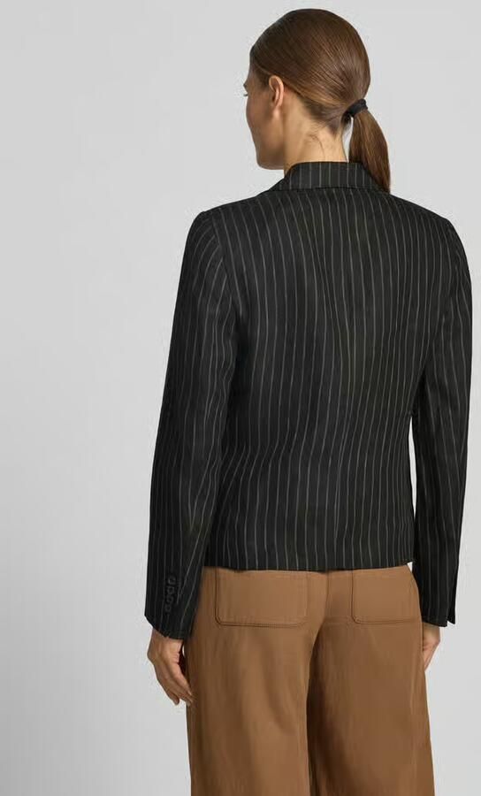 Lauren Ralph Lauren Regular fit lange blazer van linnen met klepzakken - Foto 2