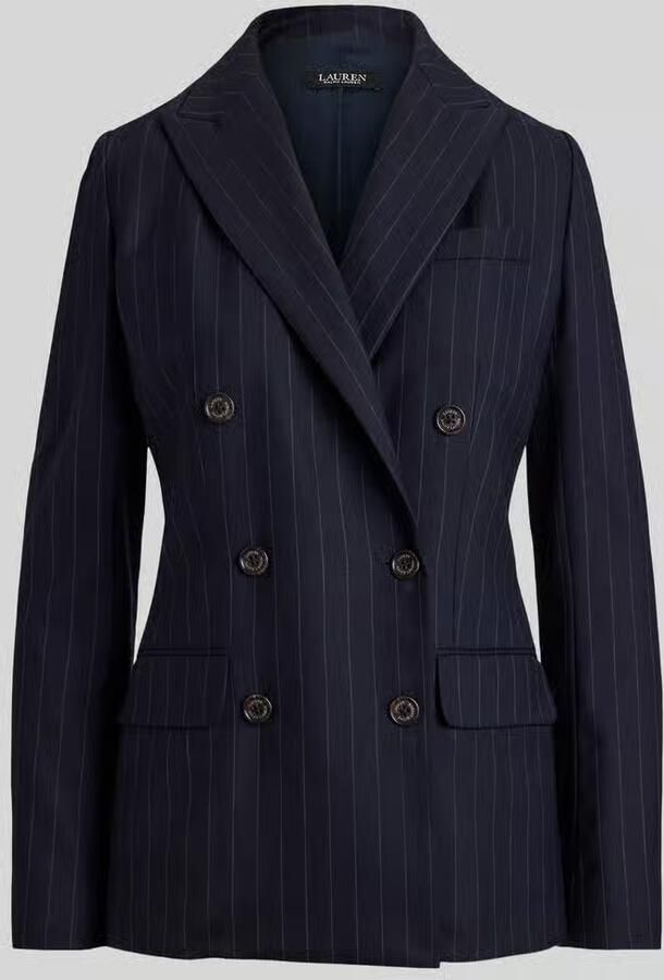 Lauren Ralph Lauren Regular fit lange blazer van wol met schoudervullingen