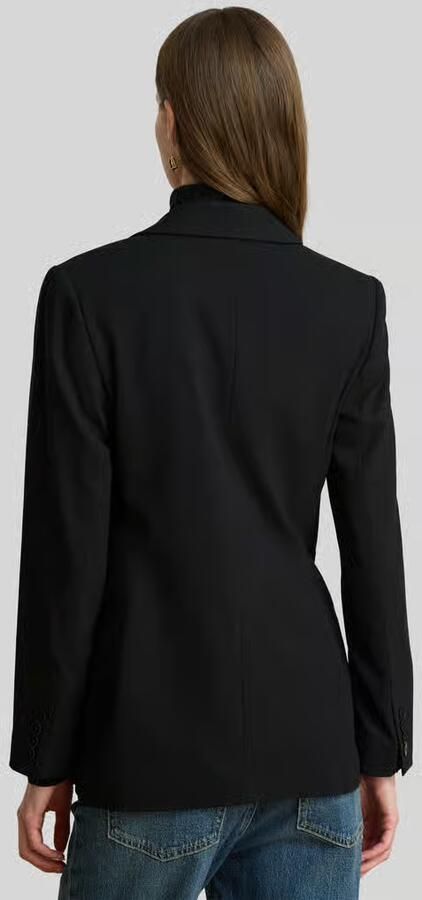 Lauren Ralph Lauren Regular fit lange blazer van wol met schoudervullingen - Foto 3