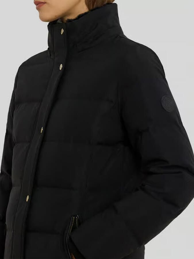 Lauren Ralph Lauren Regular fit lange donsjas met garnering van imitatiebont