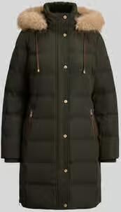 Lauren Ralph Lauren Regular fit lange donsjas met garnering van imitatiebont - Foto 5