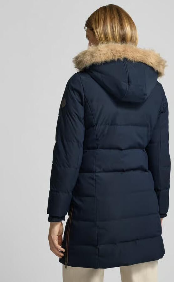 Lauren Ralph Lauren Regular fit lange donsjas met garnering van imitatiebont - Foto 3