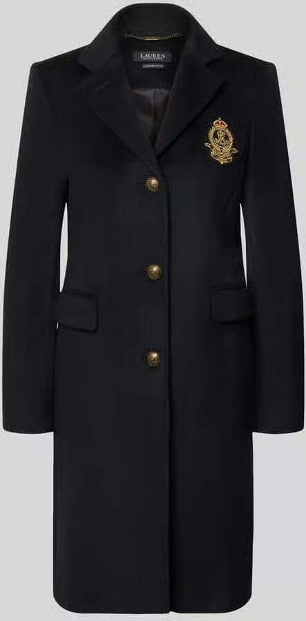 Lauren Ralph Lauren Regular fit lange jas van mix van wol en kasjmier