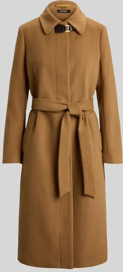 Lauren Ralph Lauren Regular fit lange jas van wolmix met wol en kasjmier