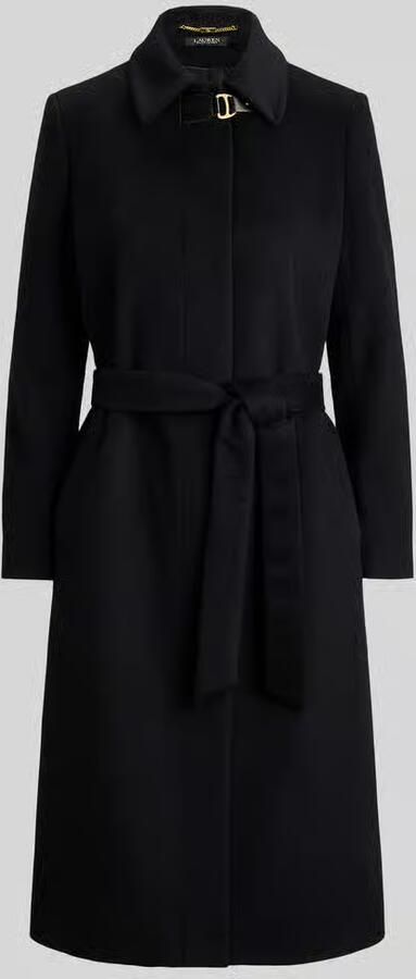 Lauren Ralph Lauren Regular fit lange jas van wolmix met wol en kasjmier