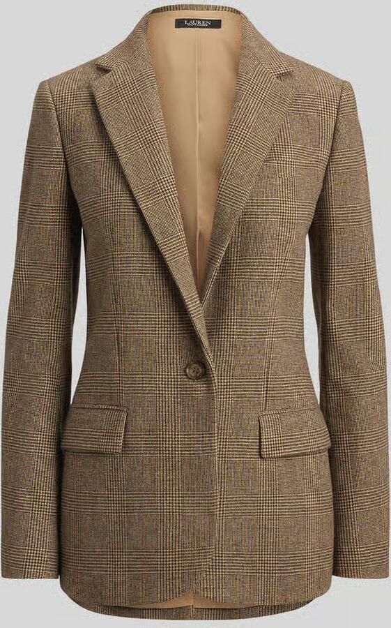 Lauren Ralph Lauren Regular fit longblazer met klepzakken van wol