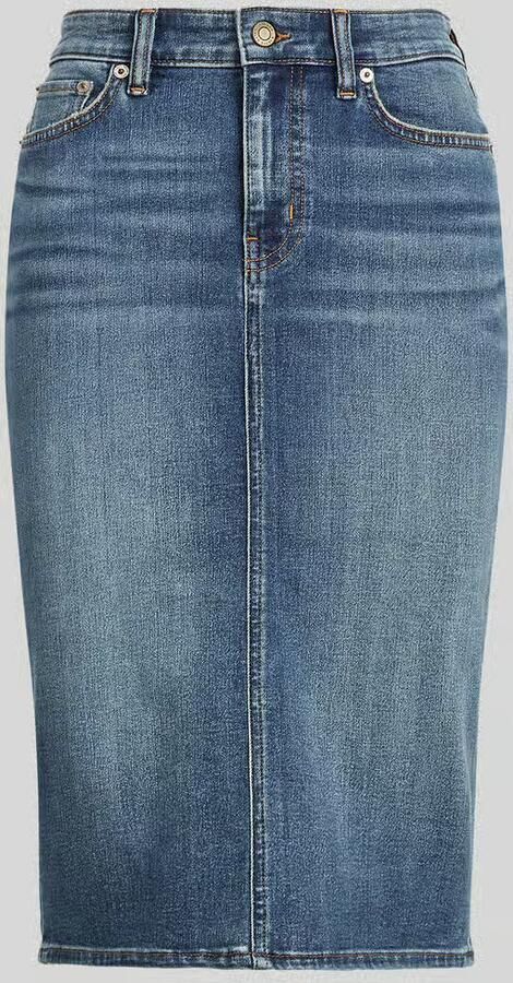 Lauren Ralph Lauren Knielange jeansrok in 5-pocketmodel model 'DANIELA' - Foto 2